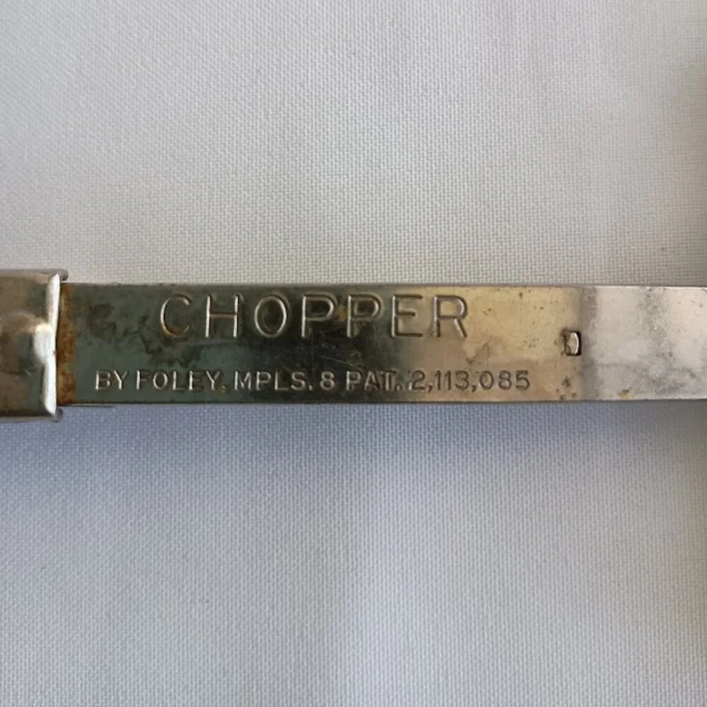 Vintage Foley Food Chopper with Wooden Handle